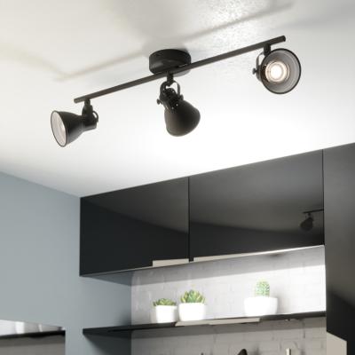 The Range EGLO Seras 2 Black Steel 3 Light Spot - Black