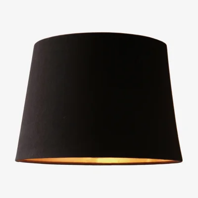The Range Pineapple Black Satin Tapered Drum Shade 30cm