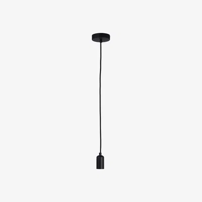 The Range Studio 1 Light Pendant Matt Black Paint, E27 - Matt Black Paint