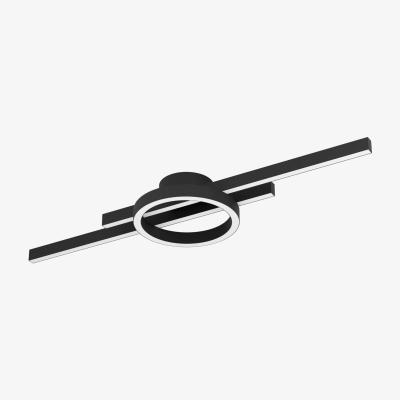 The Range EGLO Amandolo LED Contemporary Black Steel Flush Ceiling Light - Black