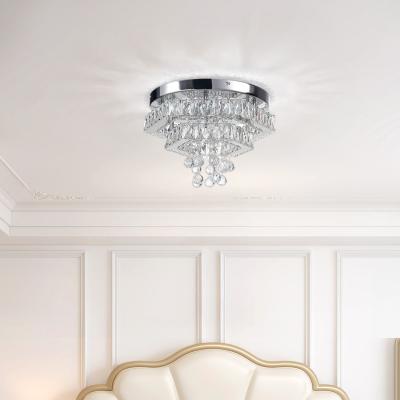 The Range Lifeideas Hexagonal Double-Layer Adjustable Crystal Ceiling Light - Chrome Colour
