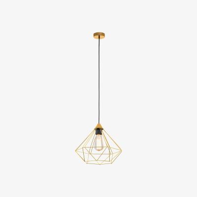 The Range EGLO Tarbes 325 Brushed Brass Pendant - Yellow