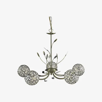 The Range Macio Antique Brass 5Lt Pendant - Antique