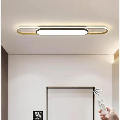 The Range LED Ceiling Light Gold and Black with Remote Control - Gold
