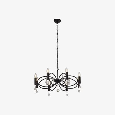 The Range Santos Matt Black 8Lt Pendant - Black