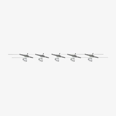 The Range LED 5 Light Track  Cable Lighting Chrome - Chrome