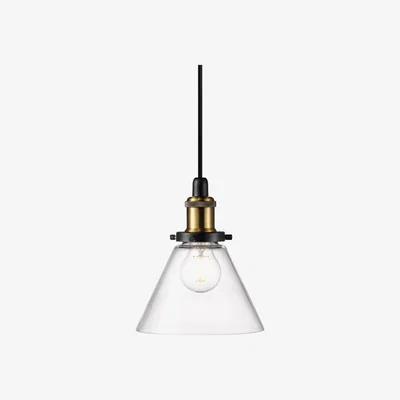 The Range Disa Dome Pendant Ceiling Light Clear Glass, E27 - Clear Glass
