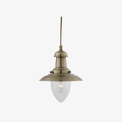 The Range Small Fisherman Pendant - Brass