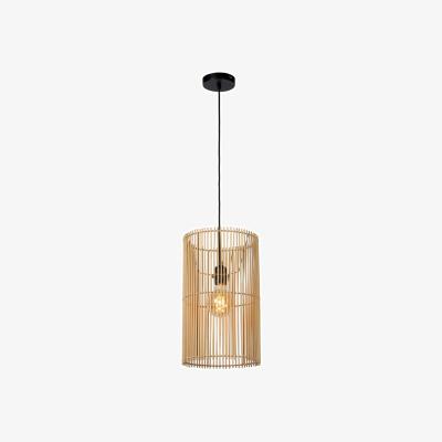 The Range Jantine Scandinavian Rattan Pendant Light Light Wood - Black