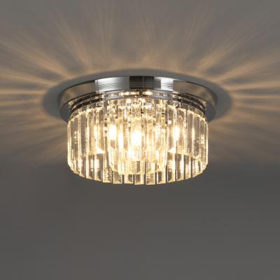 The Range HomeScape Ceiling Light Crystal Flush Mount with Chrome Finish - Chrome