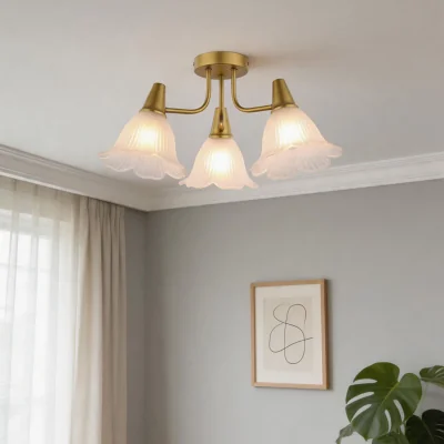 The Range Chloe 3 Way Ceiling Light Fitting - Gold