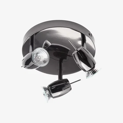 The Range Frank 3 Light Adjustable Spotlight Plate - Black Chrome