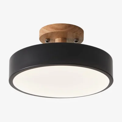 The Range Ceiling Light Black LED Round - Black