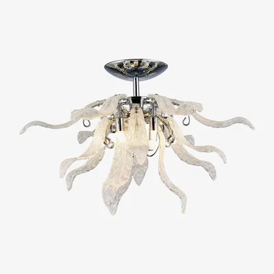 The Range Lily Ceiling 6 Light G9 Polished Chrome, Sand Glass - Polished Chrome