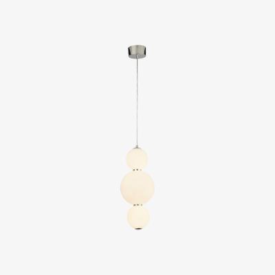 The Range 3 Light Pendant, Chrome With Opal Glass Shade - Chrome