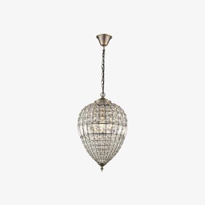 The Range Spring Chandelier Antique Brass Finish, E27 - Antique Brass / 34cm