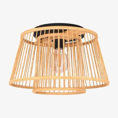 The Range Eglo Hykeham IP20 Natural Boho Style Flush Lighting - black