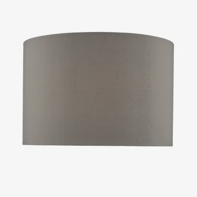 The Range Mubina Grey Faux Silk Drum Shade 30cm