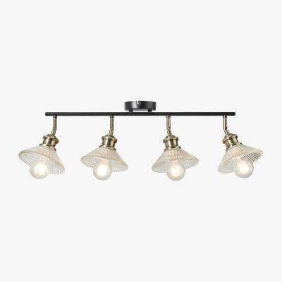 The Range Zeke 4 Light Industrial Spotlight Bar - Antique Brass