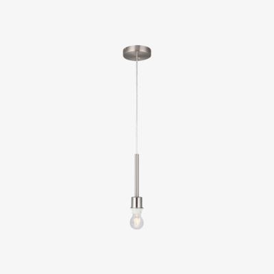 The Range Baymont Satin Nickel E27 3m Ceiling Pendant, Suitable For A Selection Of Shades - Satin Nickel