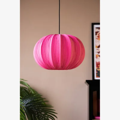 Rockett St George Hot Pink Pleated Fabric Ceiling Light