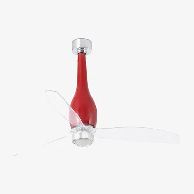 The Range Eterfan LED Shiny Red, Transparent Ceiling Fan with DC Motor, 3000K - Red