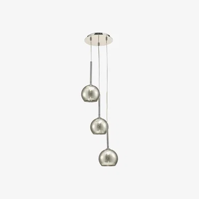 The Range Regina Ceiling Cluster Pendant Cluster G9 Polished Chrome, Smoke Glass - Polished Chrome