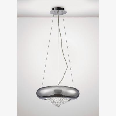 The Range Phyllis Large Ceiling Pendant 3 Light G9 Polished Chrome, Crystal - Polished Chrome