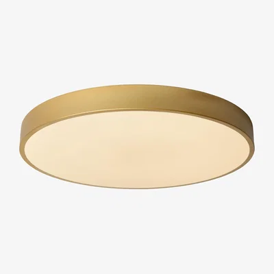 The Range Unar 40cm Modern Flush Ceiling Light Gold - Brass
