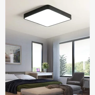 The Range Flush Mount Ceiling Light Black - Black