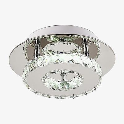 The Range Round LED Crystal Ceiling Light - Silver