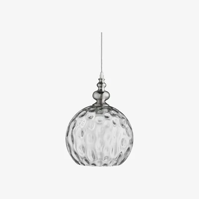 The Range Providence Satin Silver and Glass Pendant - Silver