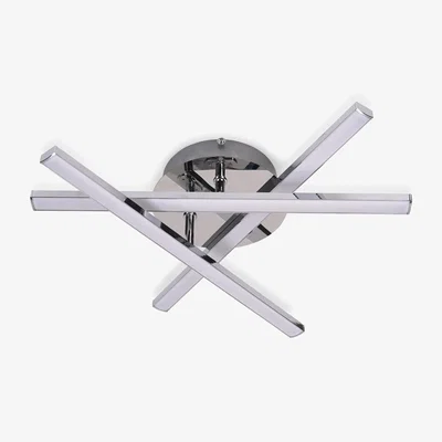 The Range Infinity IP44 Rated Integrated LED 3 Arm Adjustable Ceiling Light - Silver