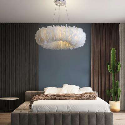 The Range Chic Feather 6-Light Pendant Light - White