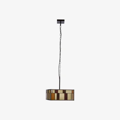 The Range Waldorf Deco Square Ceiling Light - Brown