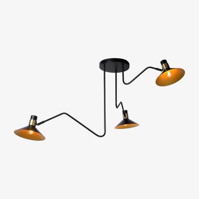 The Range Pepijn Modern Flush Ceiling Light Black - Black
