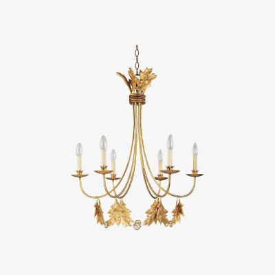 The Range Sweet Olive 6 Light Chandelier Gold Finish, E14 - Gold