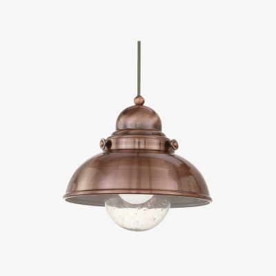 The Range Sailor 1 Light Dome Ceiling Pendant - Copper / 29cm