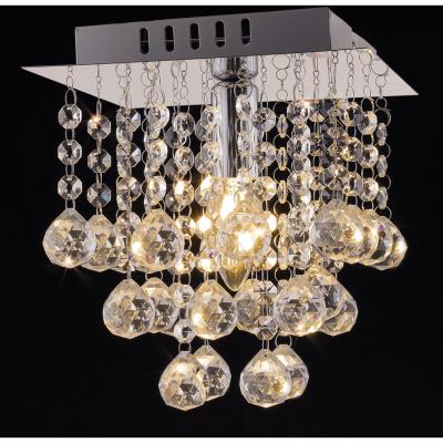 The Range Square Crystal Semi Flush Light - Cool White