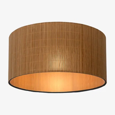 The Range Magius Scandinavian Flush Ceiling Light Light Wood - Black