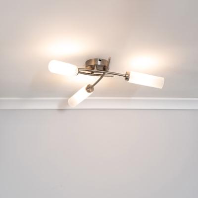 The Range Maya Curved 3 Way Flush Ceiling Light - Silver