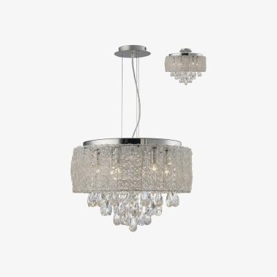 The Range Adeline Ceiling Pendant 6 Light Polished Chrome, Crystal - Polished Chrome