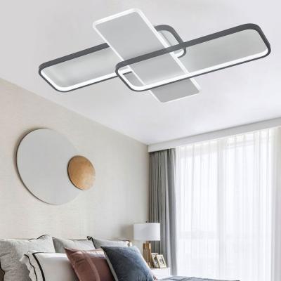 The Range Rectangular LED Modern Ceiling Light - White Black / 4kg