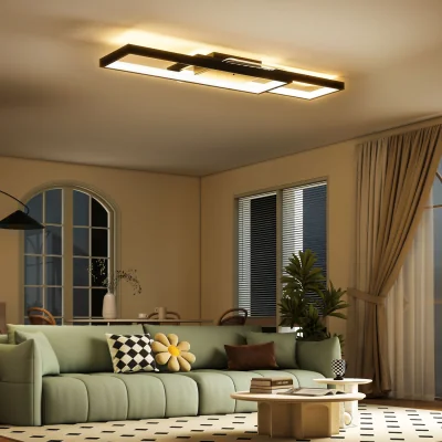 The Range HOMCOM Dimmable Ceiling Light with 3000-6000K Colour Temperatures - Black
