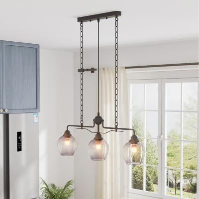 The Range Height-Adjustable Pendant Light with Chain Suspension - Black