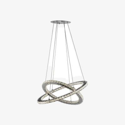 The Range Clover Integrated LED 1 Ceiling Pendant Light Chrome with Crystals, GU10 - Chrome