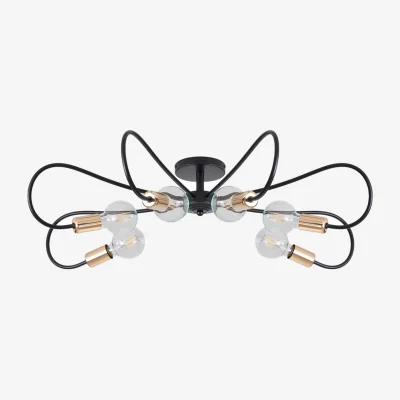 The Range Modern 6 Head Ceiling Light - Black