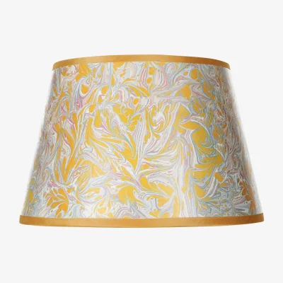 The Range Frida Yellow Marble Tapered Drum Shade 26cm