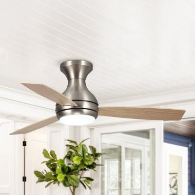 The Range Ceiling Fan with LED Light Reversible AC Motor 3 Blades - Stain Nickel