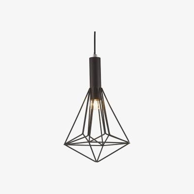 The Range Kristoff Cage Ceiling Pendant 1 Light E27 Black - Black